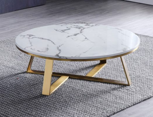 bàn trà inox mạ pvd