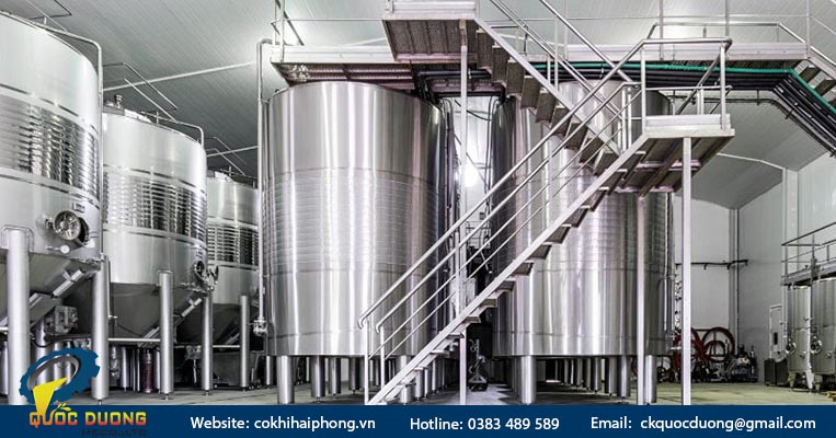 sản xuất bồn bể chứa công nghiệp bằng thép không gỉ